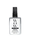 Color Wow Extra Strength Dream Coat travel-size bottle, white with black text and a dark spray top.