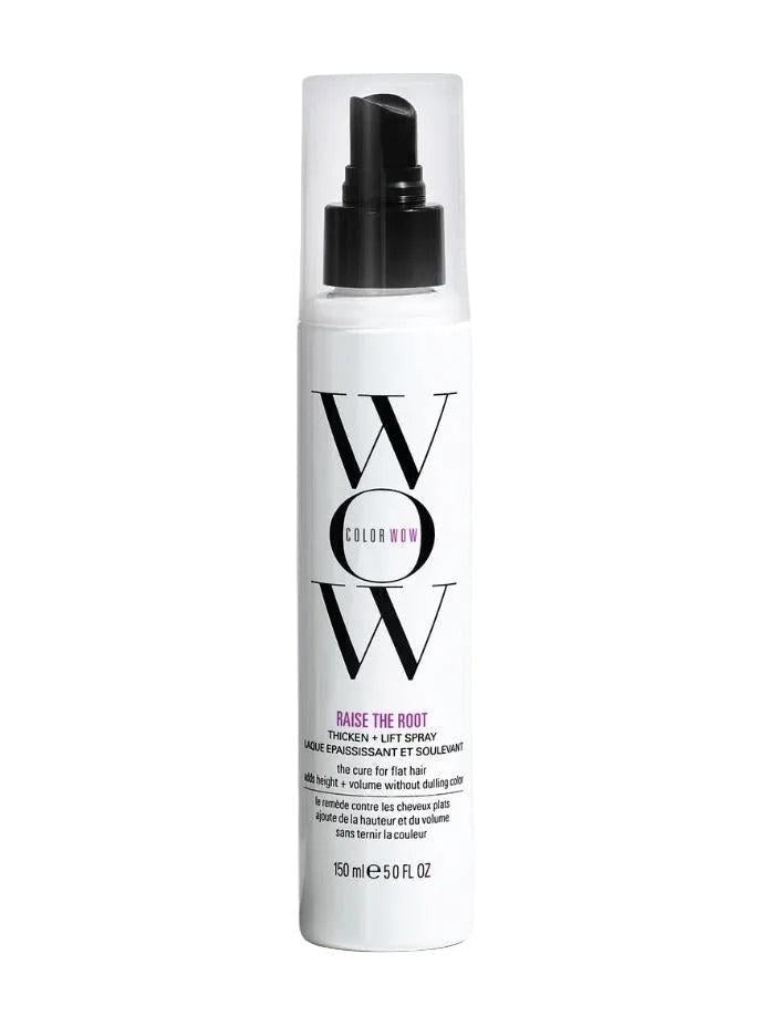 White Color Wow Raise The Root spray bottle with black pump and clear cap.
