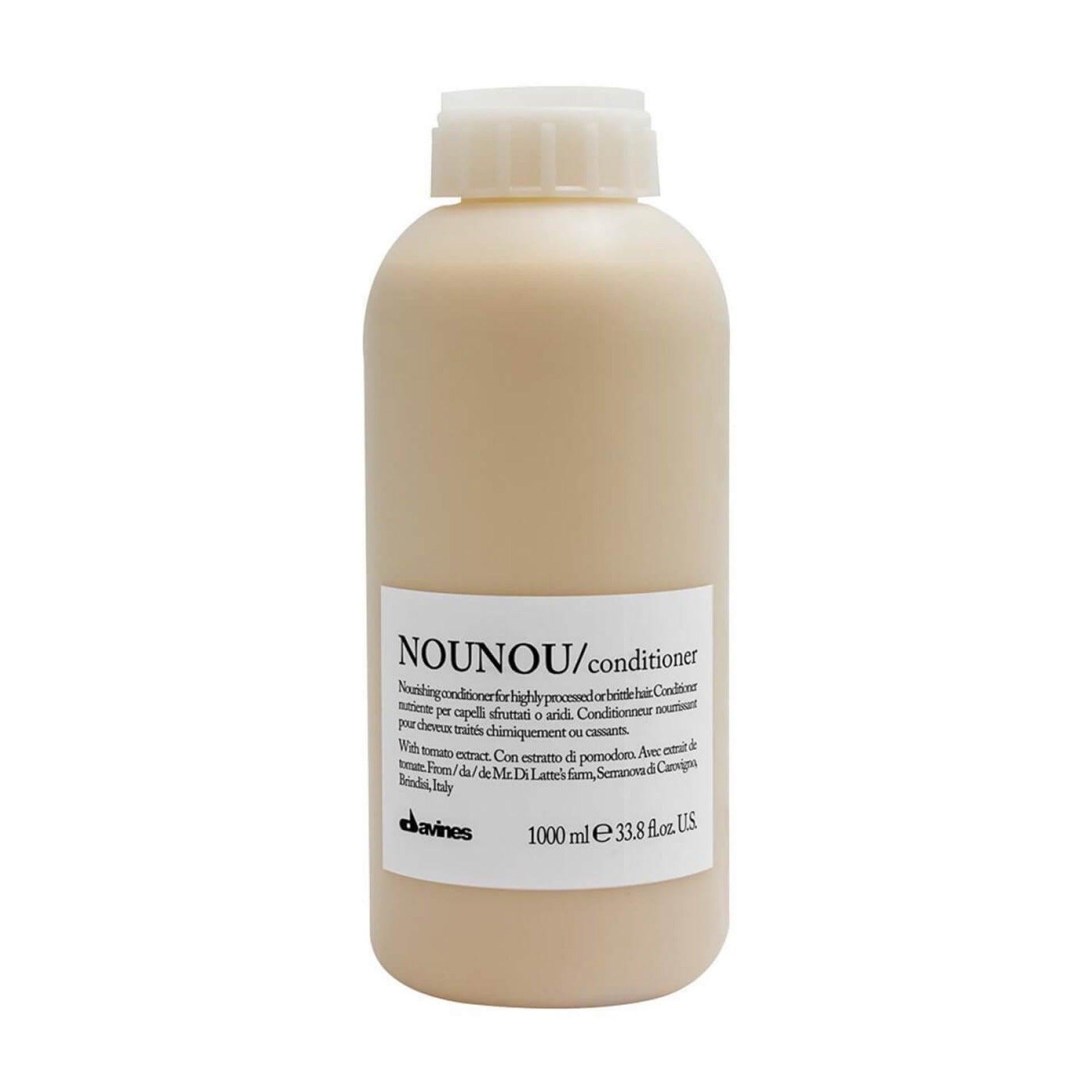 Davines NOU NOU Conditioner, a large 1000ml light beige bottle with a white screw cap and black text label.