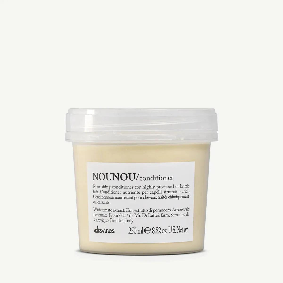 Davines NOU NOU Conditioner, 250ml, in a clear plastic tub with a white label.
