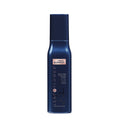 Leaf & Flower 7 Minute Blowout spray, a dark blue bottle with pink text and a sleek design.
