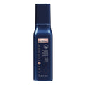Leaf & Flower Instant Frizz Remedy, a dark blue 6 fl.oz bottle with a pump top and pink label.
