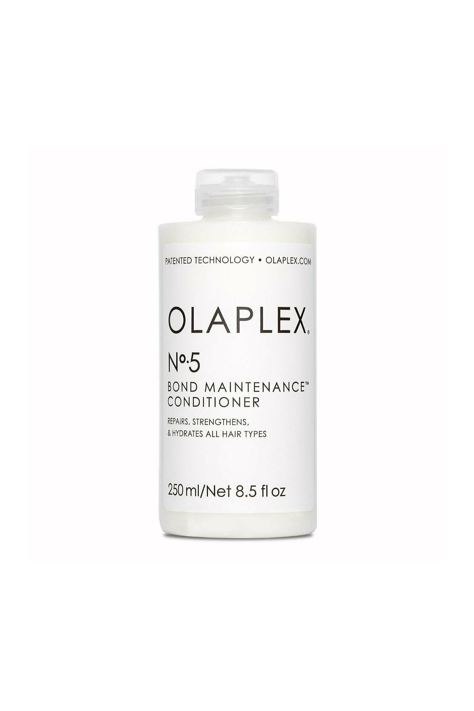 White OLAPLEX No. 5 Bond Maintenance Conditioner bottle, 250ml/8.5 fl oz, with clear flip-top cap.