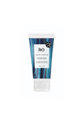 R+Co Velvet Curtain Cotton Touch Texture Balm in a blue and black tube with white cap, 3oz.