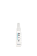 White Unite 7SECONDS Detangler travel-size spray bottle, 2oz/59ml, with blue and gray text.