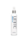 White 8oz Unite Beach Day Texturizing Spray bottle with silver cap and gray text.