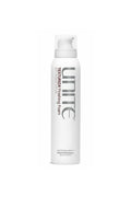 White Unite Texturiza Finishing Foam can, 5.2oz/147g, with gray text and clear cap.