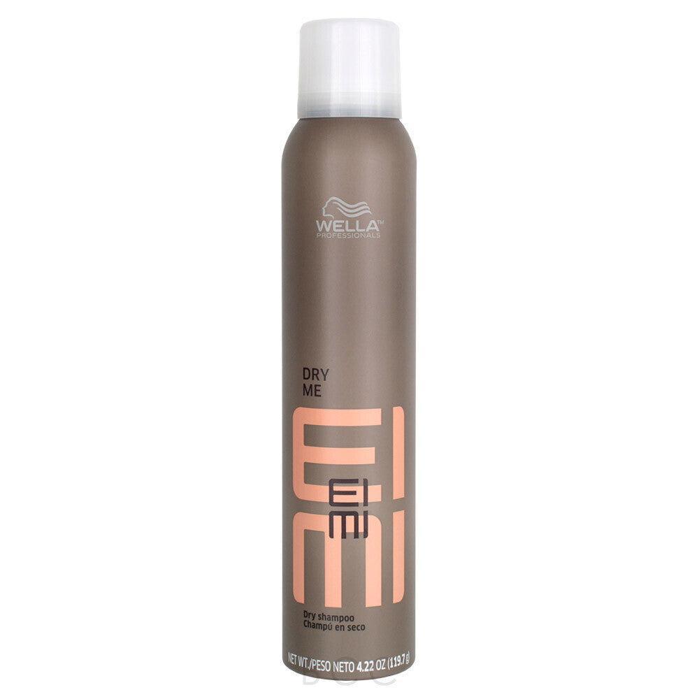 Wella DRY ME Dry Shampoo, 4.22 oz/119g, in a matte brown aerosol can with a white cap.
